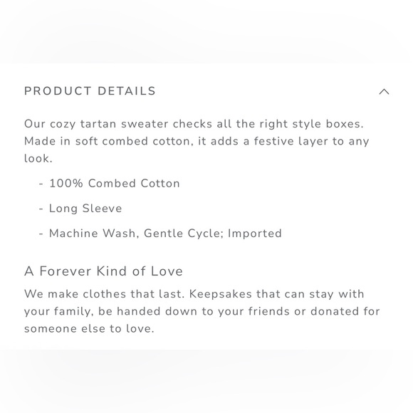 Janie and Jack Kids Red Plaid Tartan Sweater - Picture 7 of 7